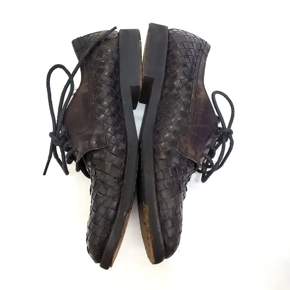 Vtg Bragano by Cole Haan | Woven Leather Lace Up Loafer Oxfords